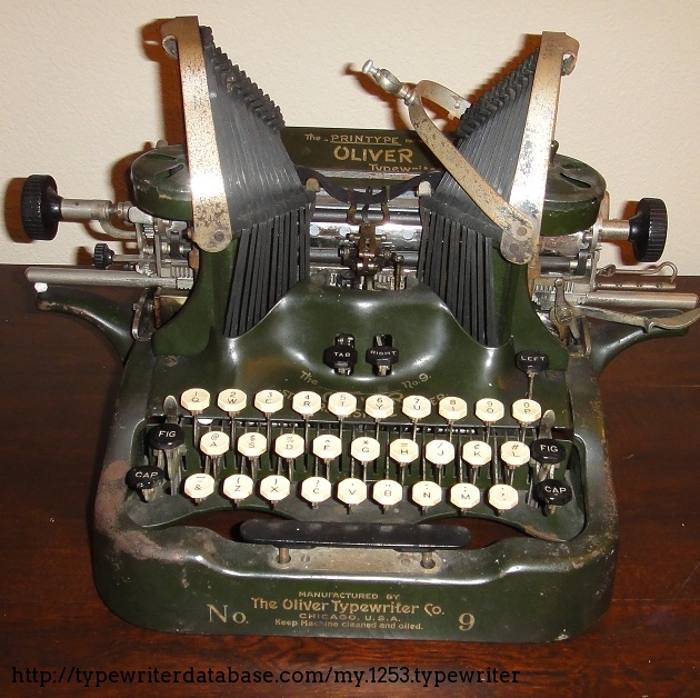 1921 Oliver 9 on the Typewriter Database